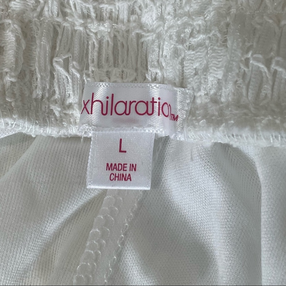 🌴NWT! Boho Crochet White Off-Shoulder Dress - Size Large - Picture 7 of 8